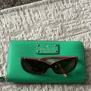 Kate Spade Green and Brown Sunglasses Accessories